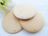 50pcs 50mm Unfinished Round Wood Discs Pendant Charm for DIY Jewelry Making