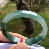 Natural Burmese Jadeite Flower 54-62mm Bracelet Princess Jewelry Gift