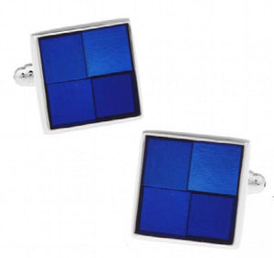 iGame Men Shirt Cuff Links Wholesale Copper Enamel Square Check