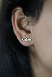 Personalized Name Stud Earrings - Minimalist Jewelry for Women