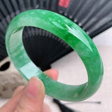 Natural Myanmar Jadeite Green Bracelet Princess Jewelry 54-64mm