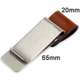 Personalized Metal Leather Pen Holder with Brass Stainless Steel Clip