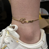 Personalized Name Anklet Stainless Steel Jewelry for Women