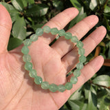 Green Aventurine Bracelet Faceted Beads Crystal Healing Stone Jewelry
