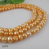 Orange Baroque AA 4-5MM Freshwater Pearl Full Strand DIY Jewelry Making