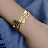Name Bracelet,Cuban Chain Bracelet,Custom Name Bracelet,Nameplate Bracelet