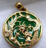 Green Dragon Phoenix Pendant & Necklace