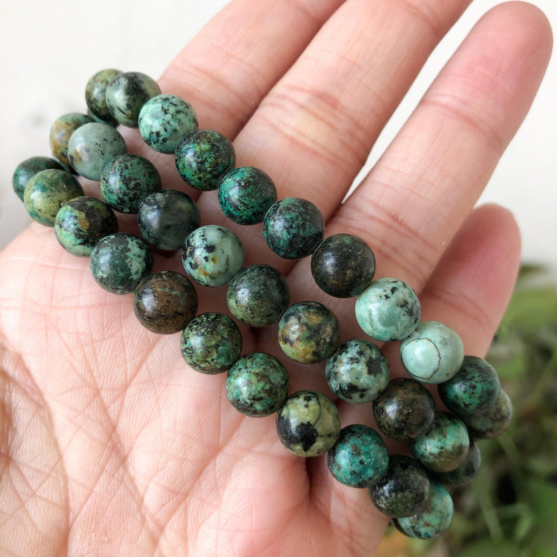 African Turquoise Bracelet Natural Crystal Healing Stones