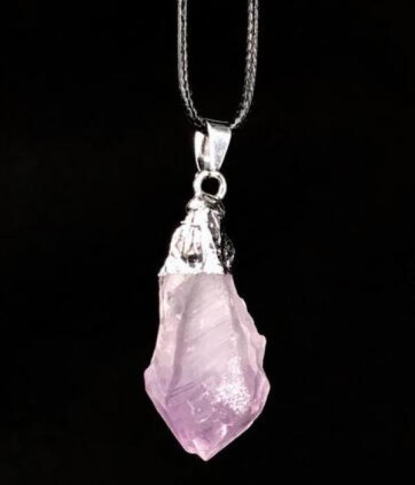 Natural Amethyst Crystal Cluster Base Stone Pendant