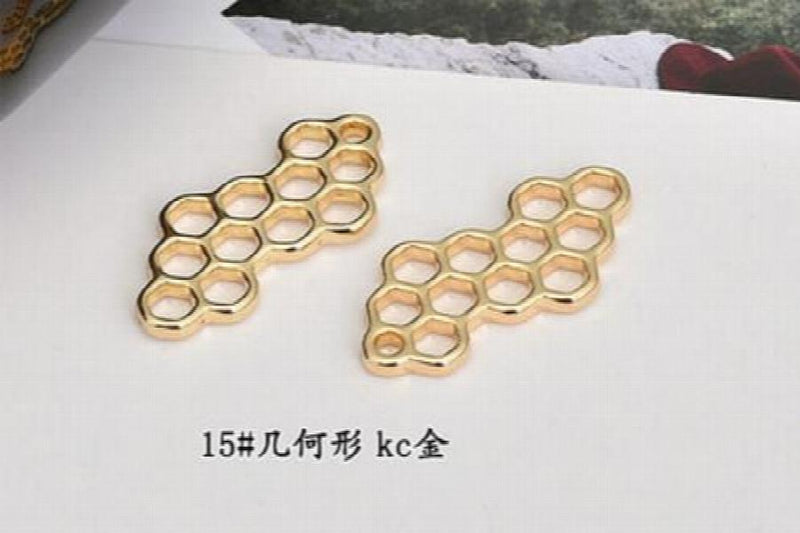50pcs Cartoon Geometry/Heart Alloy Floating Locket Charms DIY Pendants