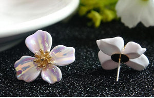 Colorful Resin Earrings with 925 Silver Needle