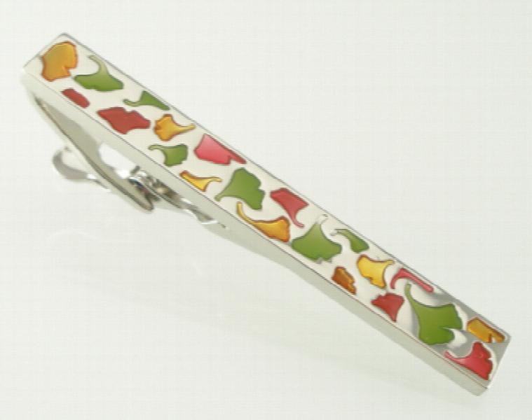 Men's Silver Red Orange Purple Tie Clip S270