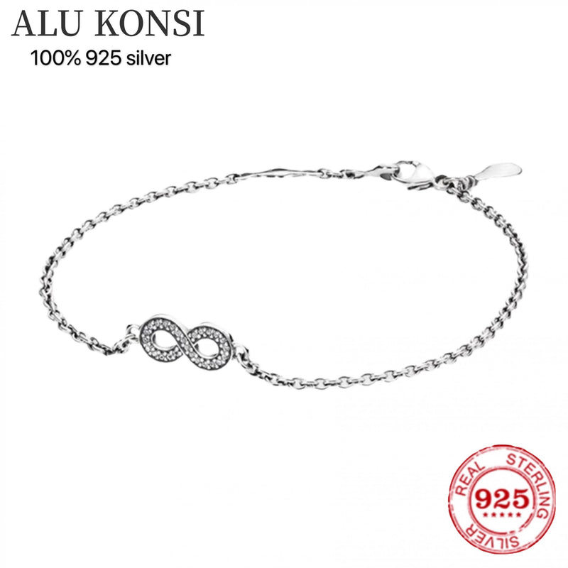 925 Sterling Silver Snake Chain Bangle Bracelet for Women Charm DIY Jewelry