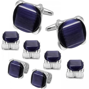 Cat Eyes Cufflinks for Men with Shirt Studs