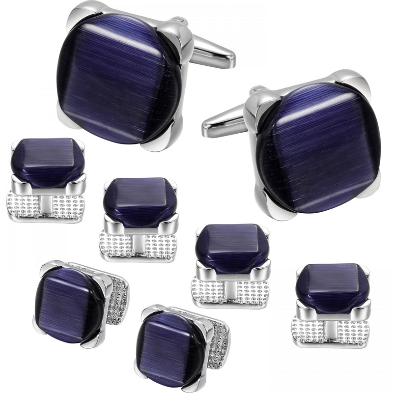 Cat Eyes Cufflinks for Men with Shirt Studs