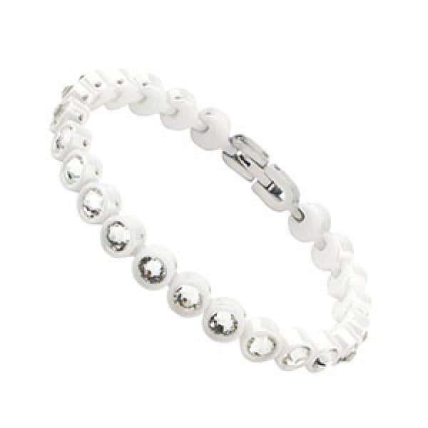 Crystal Bracelet With Rhinestone Never Fade Ceramic Bangle