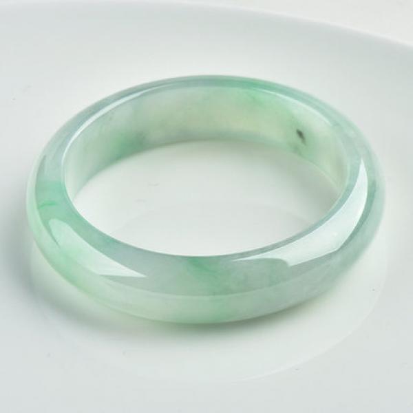 Natural Burmese Jadeite Light Green Bracelet 54-64mm