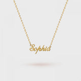 Dainty Name Necklace Stainless Steel Personalized Cursive Nameplate