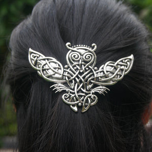 Gothic Witch Celtic Owl Hair Clip Barrette Hairpin Accessories