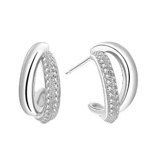 S925 Fungus Nail Texture Twist Separation Craft Earrings