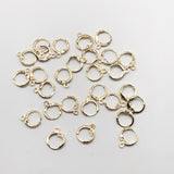 40Pcs 12x15mm Brass Earring Hooks DIY Jewelry Craft
