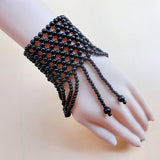 Pearl Fringe Tassel Wide Layers Bracelet Women Body Jewelry