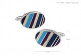 Sunnylink Multicolor Oval Cufflinks for Shirt L1371