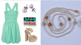 Sweater Chain Accessories, Super Natural Stone Long Pearl Necklace