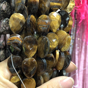 Faceted Malachite Tiger Eye Jaspers Opal Stone Beads