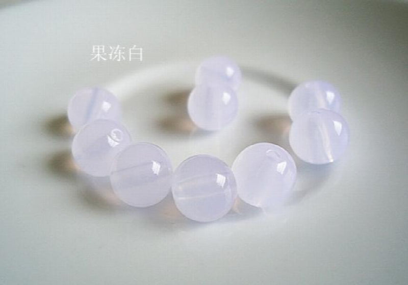 360pcs 8mm Acrylic Loose Beads Jelly Spacer DIY Accessories