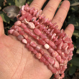 Argentine Rhodochrosite Chips Oval Beads DIY Bracelet Crystal Quartz