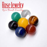 Natural Stone Tiger Eye Lapis Lazuli Crystal Agates Amethyst Ball Round Beads