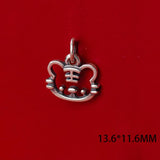 Vintage S925 Silver Hollow Tiger Baby Charms for DIY Animal Year Person Fine Acc