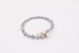 Real freshwater pearl rainbow bracelet for women 6-7mm