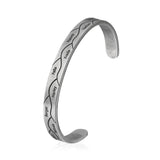 Personalized Engrave 9 Names Stainless Steel Cuff Bangles for Men