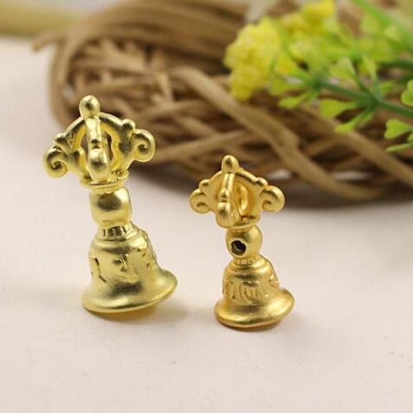999 Silver Beads Pure Silver Tibetan Dorje Bell Bead Buddhist Dorje Bell Charm