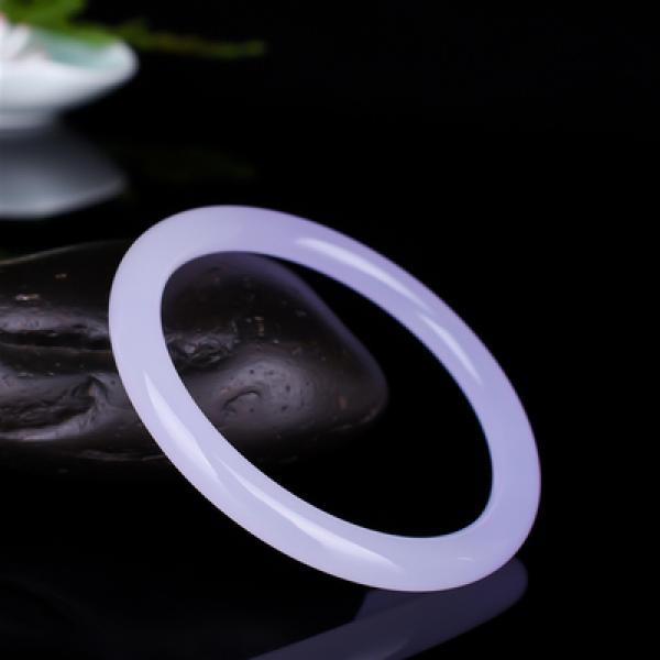 Natural Burmese Jadeite Light Purple 54-62mm Bracelet Princess Jewelry Gift