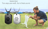 Pet Memorial Paw Print Urn Necklace Cremation Jewelry Keepsake Pendant