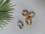 Acrylic Resin Hoop Earrings Retro Neon 80s Party Costume Accessory