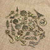 100pc Mixed Antique Bronze European Bracelets Charm Pendants