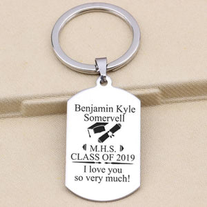 Personalized Graduation School Keychain Class Of 2021