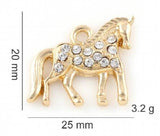 20PCS 25x20mm Horse Pendant Charms for DIY Floating Locket