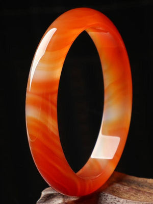 Natural Agate Chalcedony Bangle Princess Jewelry Gift