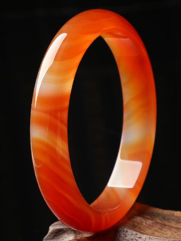 Natural Agate Chalcedony Bangle Princess Jewelry Gift