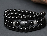Men's Tiger Eyes Stone Beaded Bracelets Multilayer Charms Bracelet