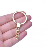 5/10/15 pcs Long Round Key Chain Key Ring For Jewelry Making DIY Material