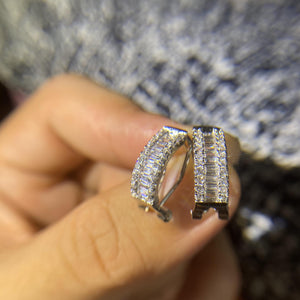 925 Silver Crystal Earrings - Dazzling CZ Jewelry - Girlfriend Gift