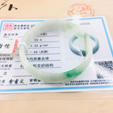 Zheru Jadeite Bracelet Natural Light Green Flower 54-62mm Female Jade Gift