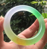 Natural Jade Bangle Charm Jewellery Hand-Carved Jadeite Bracelet