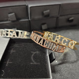 Stainless Steel Bracelet with Zircon Name Mother's Joy
